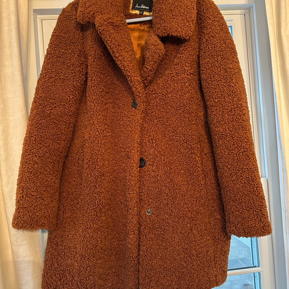 Sam Edelman Teddy Cognac Size Medium Coat Jacket oversized
